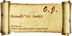 Ozsvárt Judit névjegykártya